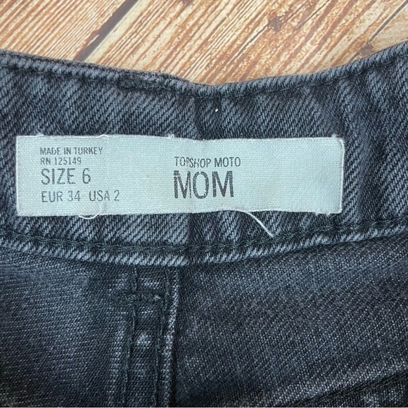 Topshop mom moto cut off shorts size 6 - Picture 7 of 7
